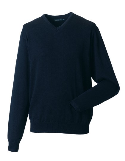 Russell Collection - Men´s V-Neck Knitted Pullover